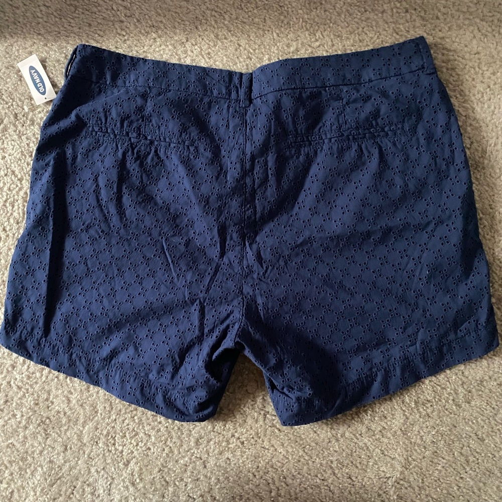 Old Navy - Eyelet Shorts - 14 - Navy Blue NWT